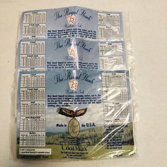 The Royal Flush Prosthetic Sock Large - Picture 1 of 4